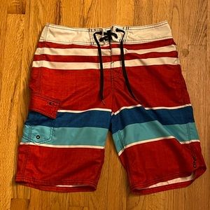 Red White and Blue O’Neil Swimming Trunks